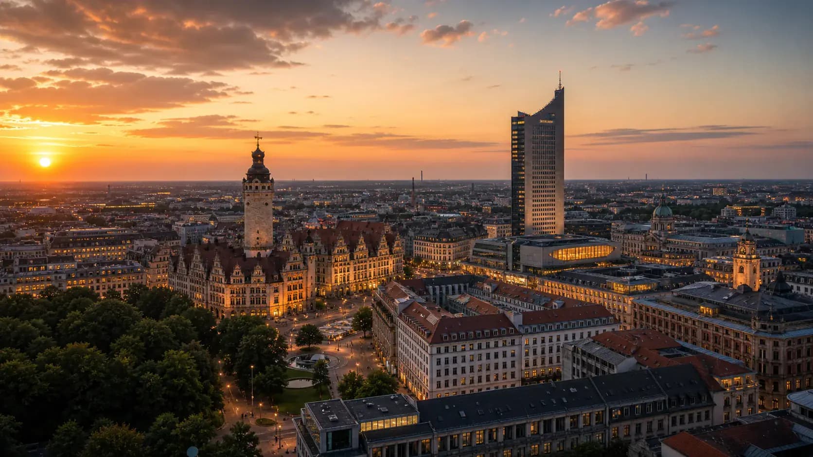 Stadtansicht Leipzig